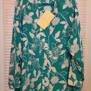 YI LIN 100% silk blouse, brand new, size 3x